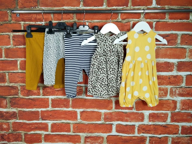 Baby Girls Bundle Age 3-6 Months M&S Next H&M Romper Dress Leggings Leopard 68Cm