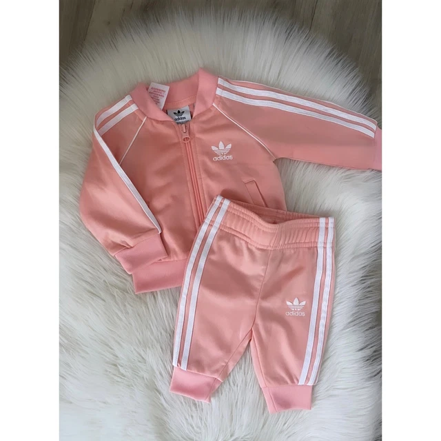 Adidas Baby Girls Tracksuit Set Outfit Size 0-3 Months Designer