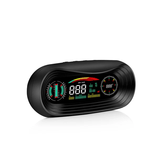 Digital Head-Up Display GPS Slope Meter Mileage Display Overspeed Alarm For Car