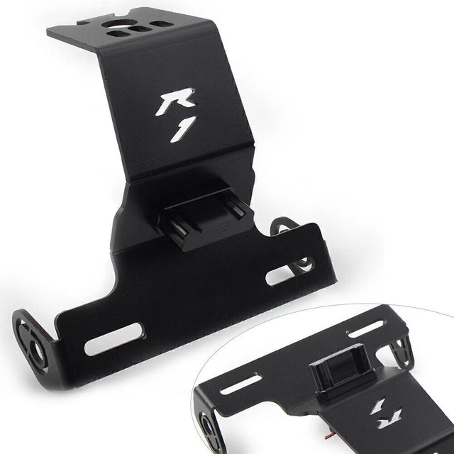 Rear License Plate Holder Bracket Frame w/ LED Light for YAMAHA YZF R1 04-14