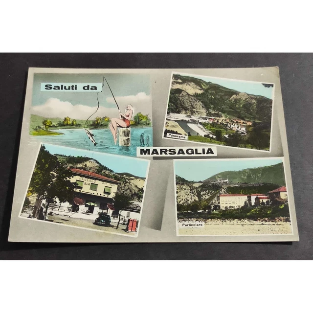Cartolina Marsaglia - Panorama - Particolare - Albergo Ristorante "Due Valli"