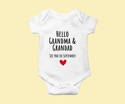 Baby Announcement Grandparents  Baby Grow Baby Shower  Vest  Baby Pregnancy Fun