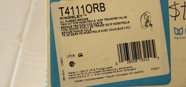 Moen Kingsley T4111ORB Two Handle Moentrol Valve Trim Kit - Oil Rubbed Bronze
