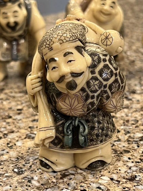 (VINTAGE) CHINESE RESIN Figurines Set of Seven $35.00 - PicClick