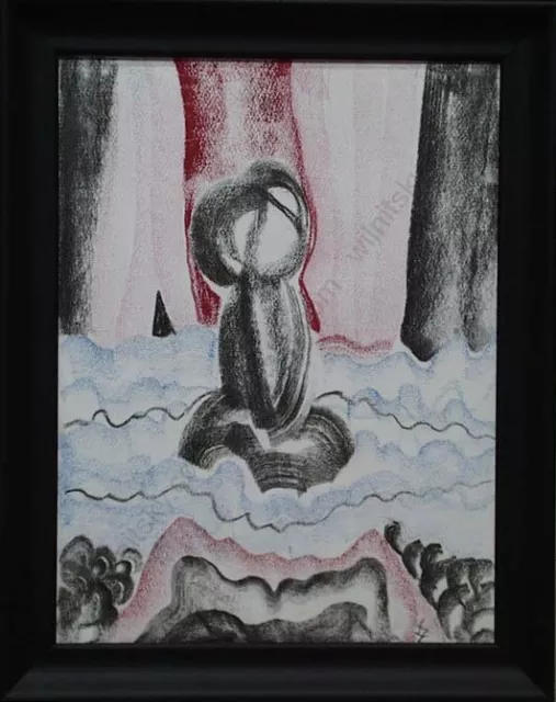 Elisabeth Kudisch-Zuba (1902-1994) "Composition" colored chalks, ca. 1950 (1)