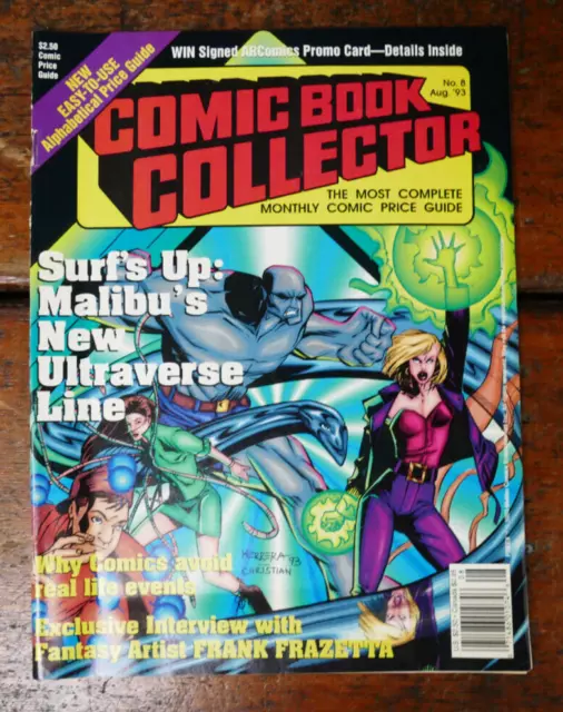 Comic Book Collector Magazine #8 - August 1993 - Frank Frazetta Interview - VF