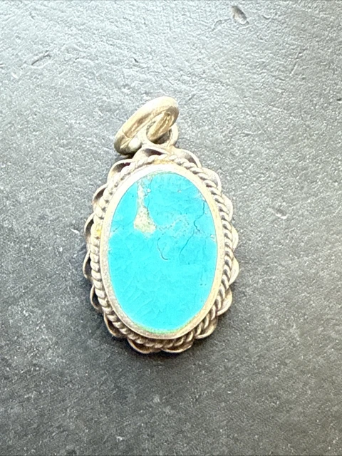 Pendentif Ancien Argent Massif 925 – Breloque Art Nouveau, Style Ethnique Déco