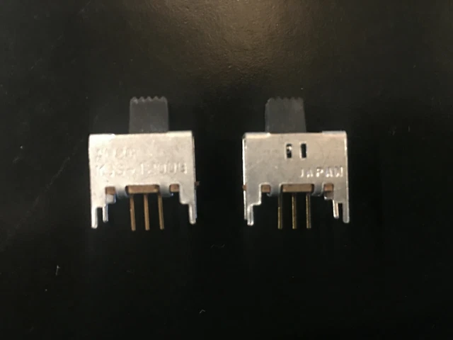 Lot of 2, Alcoswitch MSS-1200G Switch Slide SPDT Top Slide 20VAC 20VDC 0.4VA