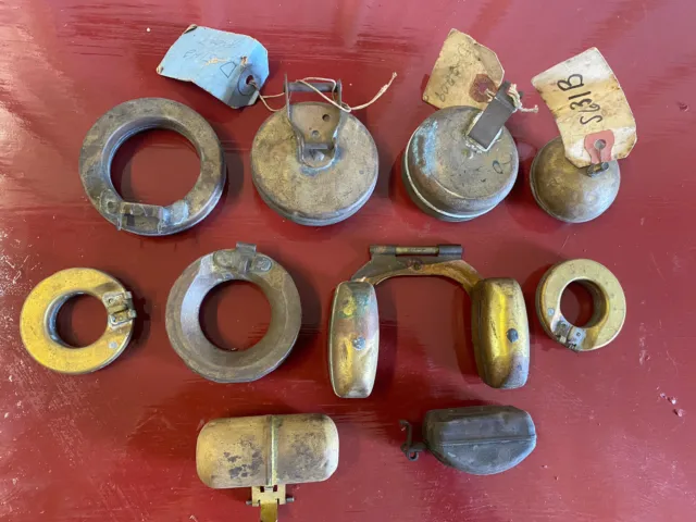 1920 's 1930 's 1940 's  EARLY CARBURETOR BRASS FUEL GAS FLOAT LOT (10)