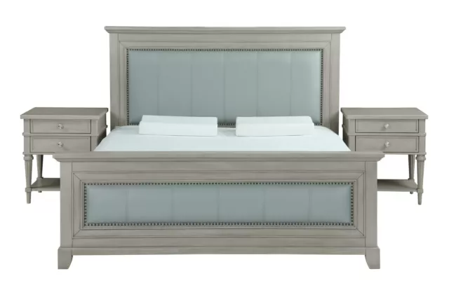 Lit Double Chambre à Coucher Hôtel Ehe Luxe 2x Table de Chevet 3tlg. Lits Neuf