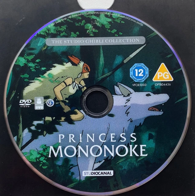 PRINCESS MONONOKE (1997) Studio Ghibli 2022 Reissue DVD [DISC ONLY] £2. ...