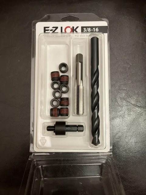 E-Z LOK EZ-329-6 Threaded Inserts for Metal; 3/8-16 Installation Kit, Steel