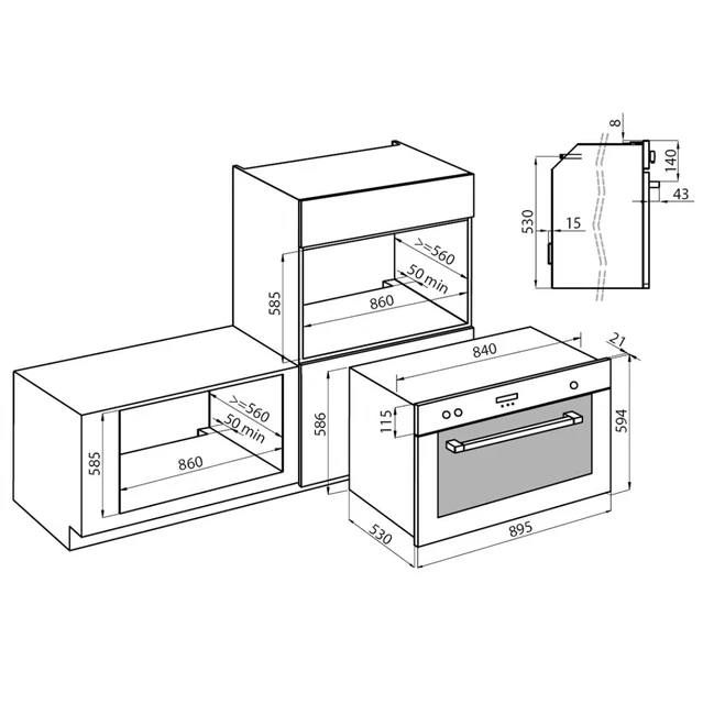 Foster 7193047 Four La Gaz Aéré en Acier Inoxydable 91 Litres Easy Clean 2