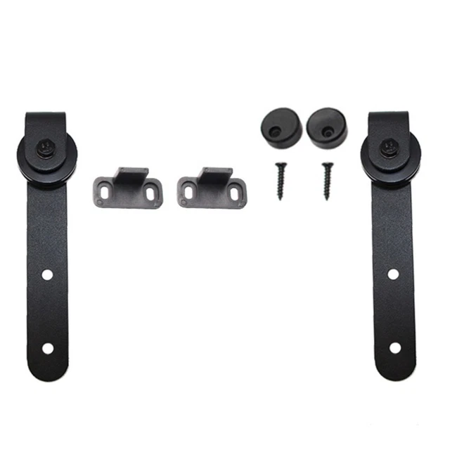 Rulli porta scorrevole fienile porta scorrevole hardware porta in legno acciaio al carbonio nero