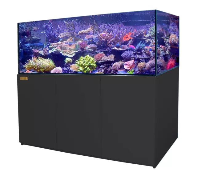 220 Gallon Black Coral Reef Aquarium Tank Ultra Clear transpare Glass with Sump
