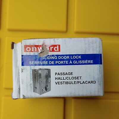 Onward 1700CPSBC Pocket Door Pull with Passage Lock - Rectangular Chrome