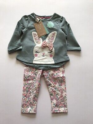Monsoon Baby Girls Bunny Floral Top & Leggings Set Age 3-4 Years *BNWT*