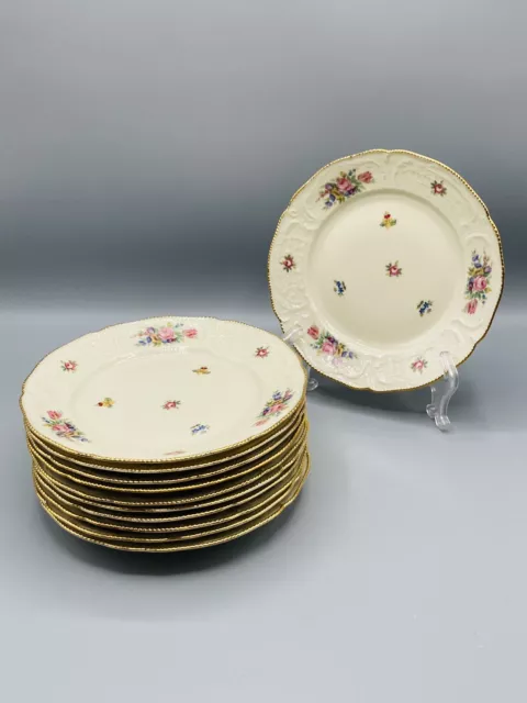 Antique 1930-40s Rosenthal Selb-Germany Sanssouci 11 pc Dessert Plates Set