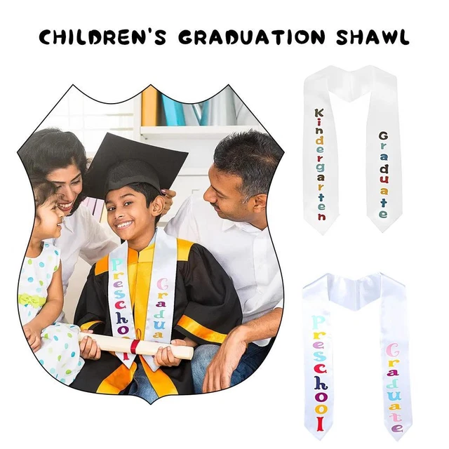 Graduation Shoulder Strap Letter Design Creative Kids Ceremon Shawl η J3F5