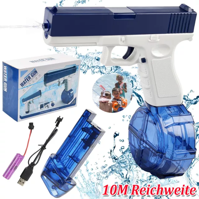 Wasserpistole elektrisch Glock Pistole Kinder Erwachsene Automatisch Sommer Spaß