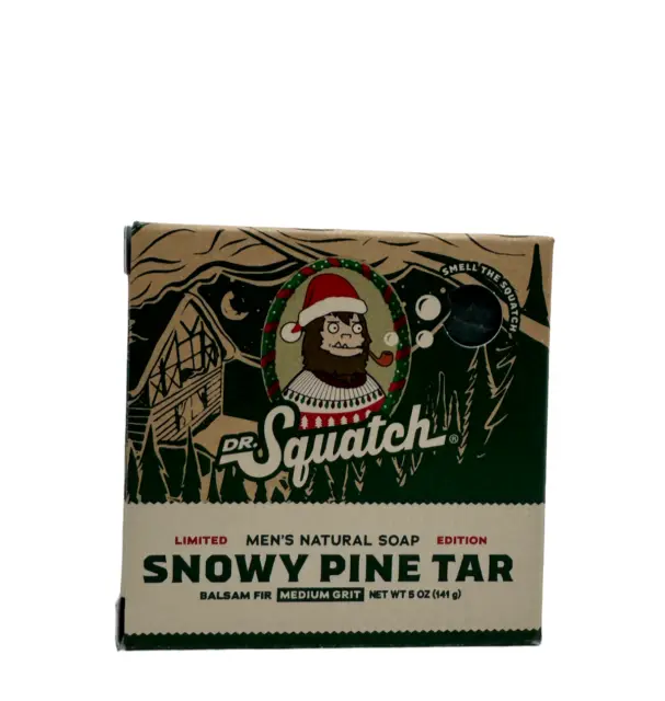 🐆Dr Squatch LIMITED EDITION Snowy Pine Tar Soap -Balsam Fir 5oz NIB