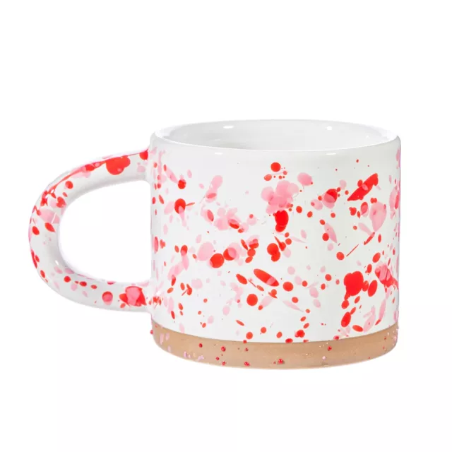 Sass & Belle Pink and Red Splatterware Mug