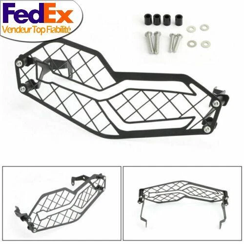 Grille De Protection Phare Métal Pour Voiture RC 1/10 - Compatible Traxxas - Noir