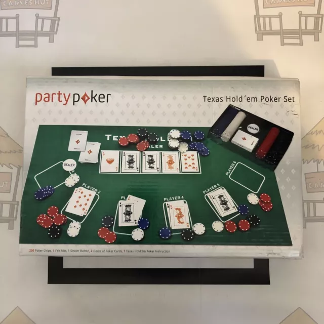 Party Poker Texas Hold 'Em Poker Set - Partly Sealed