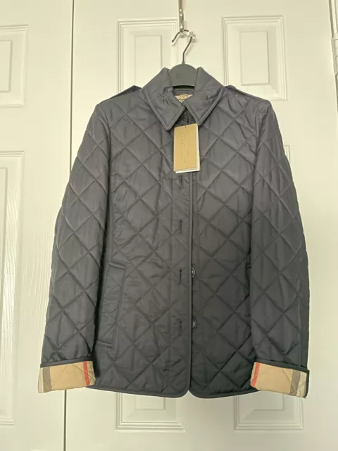 Nwt Burberry Ashurst Quilted Jacket Navy Xs Authentic