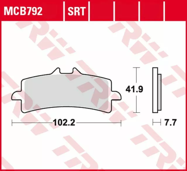TRW Premium Sinter Bremsbeläge für Ducati 1198 S , SP / Hypermotard 1100 S , SP