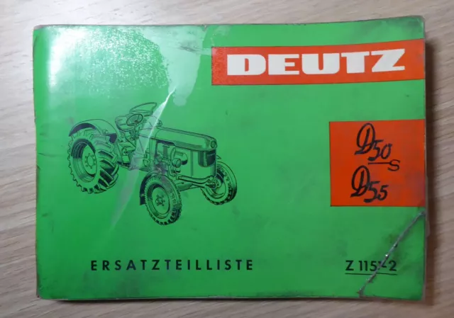 Deutz Schlepper D50S + D55 Ersatzteilliste