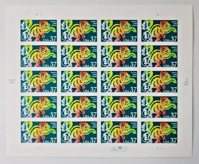 2003 USPS Stamp 20 per Sheet Chinees Happy New Year MMH B9