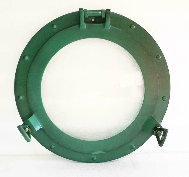 Nautisches Schiff Bullauge maritim antik grüne Patina 15" Bullauge Wanddekor