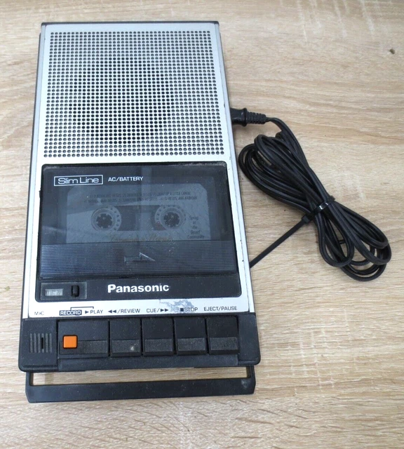VINTAGE PANASONIC SLIMLINE Portable Cassette Tape Recorder Player RQ