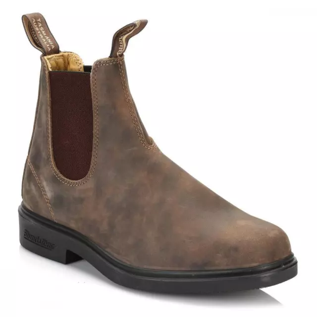 BLUNDSTONE 1306 RUSTIC brown leather soft toe chelsea dealer boot £121. ...