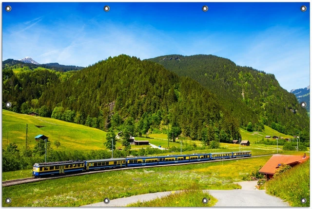 Wallario Garten Bakon Poster Zaun Sichtschutz wetterfest - Eisenbahn einer