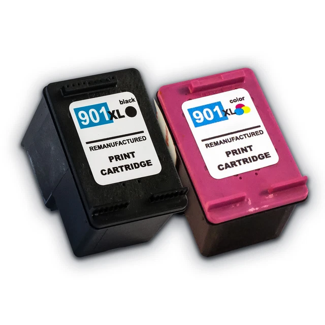 2 cartucce stampante per HP 901 XL e 901 XL per J4524 4500 g510a per Nano