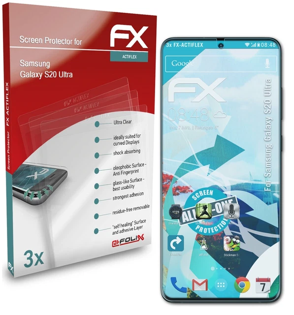 atFoliX 3x Écran protecteur pour Letscom ID205L clair&flexible