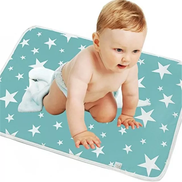 Infant Changing Cover Anti-shedding Waterproof Cloud Rain Print Baby Mat Soft