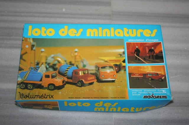 Jeu Vintage Loto Des Miniatures Volumétrix - Édition Majorette France (Complet)