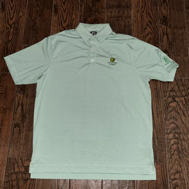 JOHN DEERE CLASSIC Mens Shirt Size. XL FootJoy Golf Green Stripe TPC ...