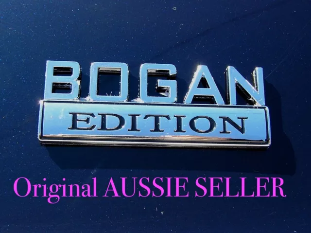 BOGAN EDITION CAR BADGE Chrome Metal Emblem *NEW & Very Special* fits HOLDEN etc