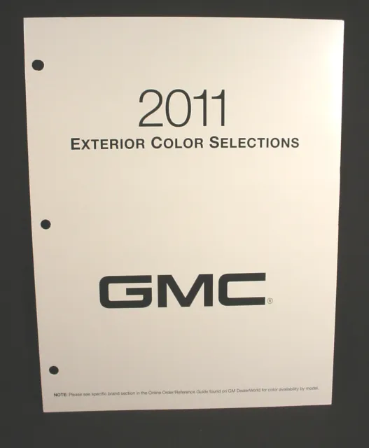 2011 Gmc Trucks Exterior Color Selections Brochure - Original