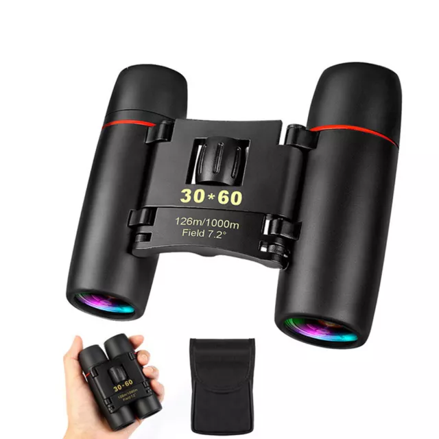 30 x 60 Mini Binoculars Day Hight Vision Telescopes Compact for Travel Hunting