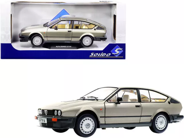 Alfa Romeo Alfetta Gtv 6 2.5 1984 Nickel Silver Metal Solido 1802304 1/18 Gtv6