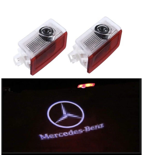 2 Pezzi Luci Per Portiera Auto, Luci A LED Per Portiera Auto Proiettore Per Portiera Auto Compatibile Con Abcemg W166 W176 W205 W212 Serie 90019487