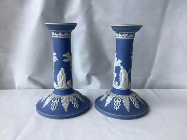 Dudson Brothers Early Jasperware Candlesticks - Pair of