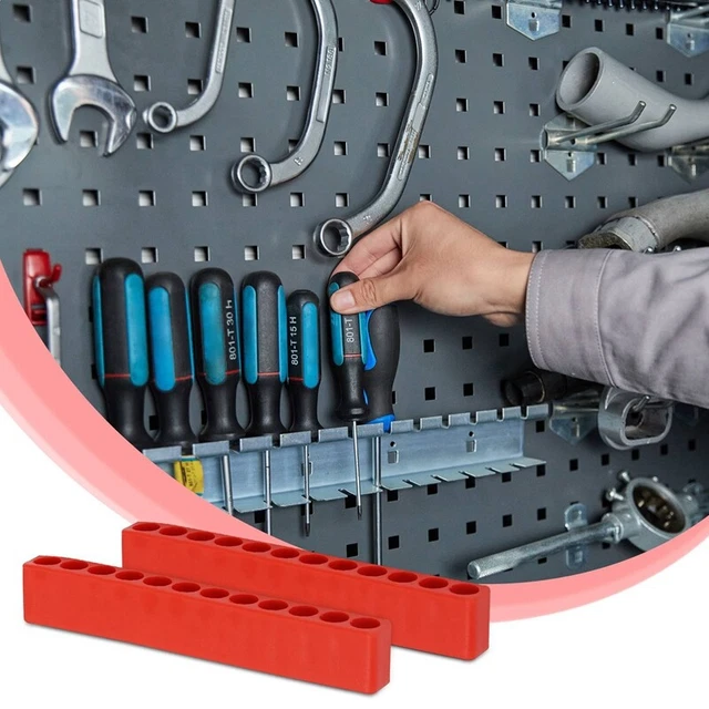10Pcs 12-Hole Screwdriver Bit Holder Base Storage Case Hex Bit Organizer F9K5