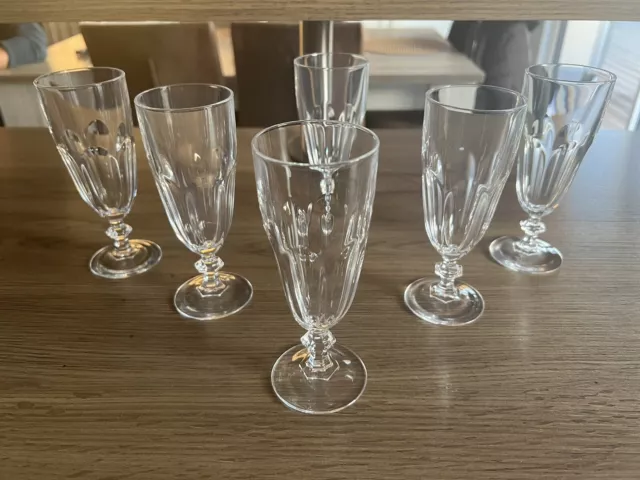 6 verre flute a champagne en cristal d'arques modele Rambouillet