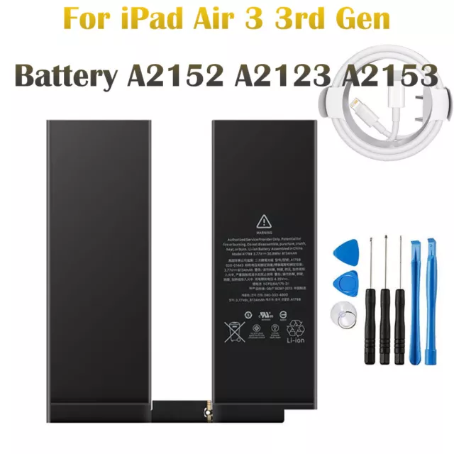 For iPad Air 3 3rd Gen Battery A2152 A2123 A2153 Internal Battery Replacement-